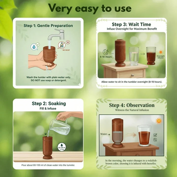 Vijaysaar Wood Herbal Glass