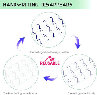 Premium WriteNest™ Magic Book (4 Set) + Free Pen (5 Riflle Included)