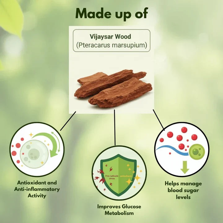 Vijaysaar Wood Herbal Glass