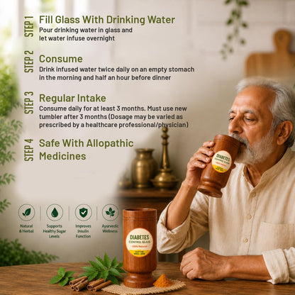 Vijaysaar Wood Herbal Glass