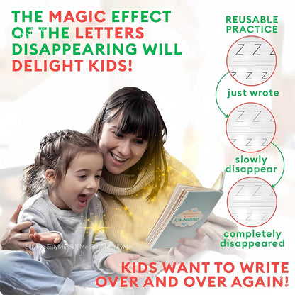 Premium WriteNest™ Magic Book (4 Set) + Free Pen (5 Riflle Included)