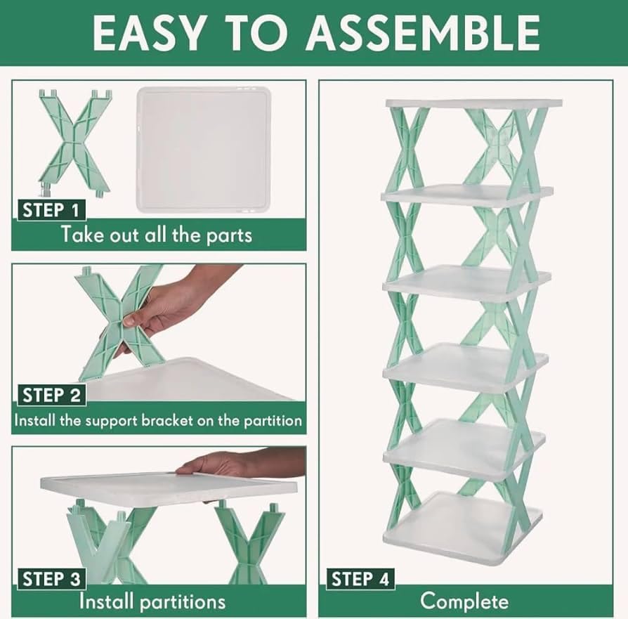 Shoes Rack for Home Plastic, Adjustable Shoe Stand