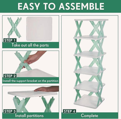 Shoes Rack for Home Plastic, Adjustable Shoe Stand